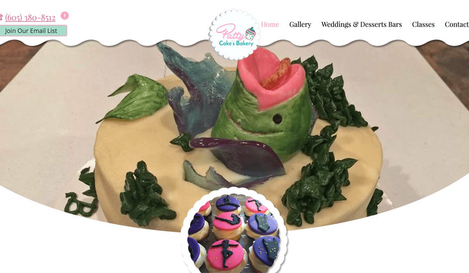 Website design template for cakes bakery