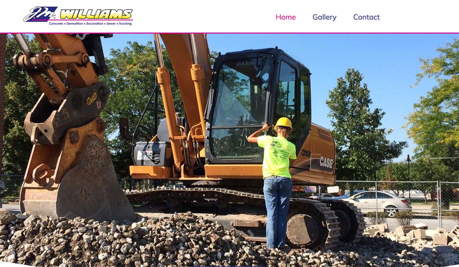 Website design template for a construction company