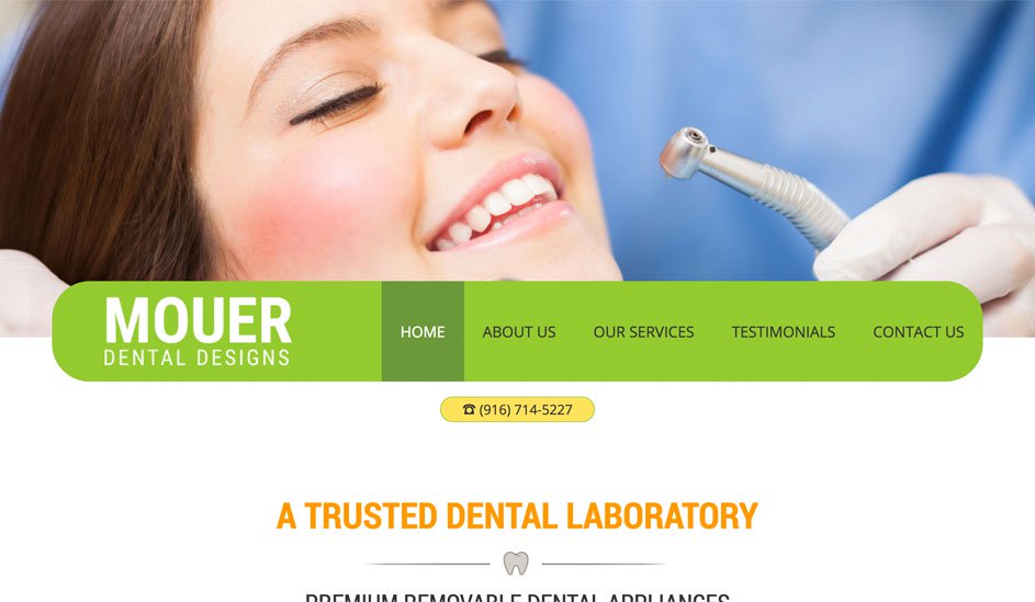 Website design template for dentistry